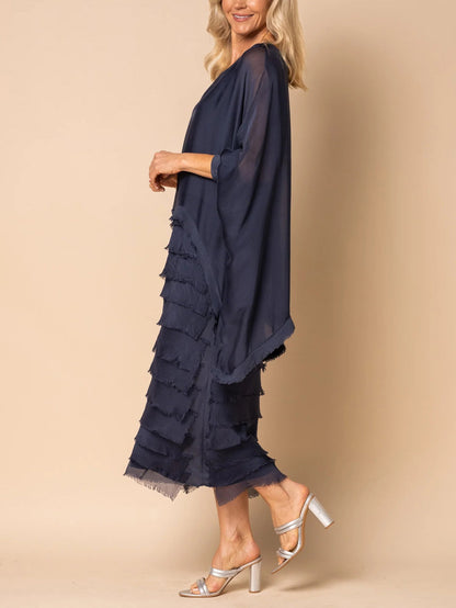 Dianne - Robe midi effilochée