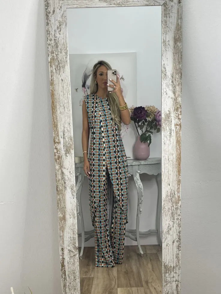 Gemma - Ensemble Confortables avec Imprimé Abstrait pour Femmes