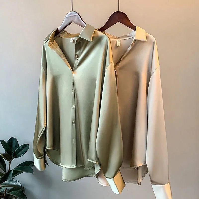 CAMICIA | BLOUSE EN SATIN POUR FEMMES