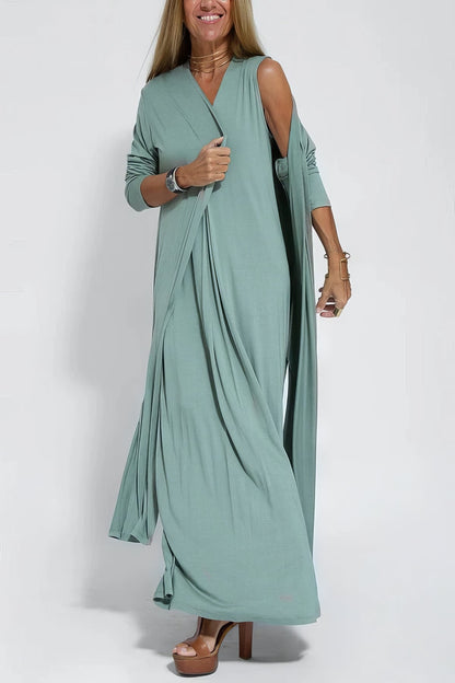 ELISE | Robe Longue Élégante avec Cardigan Offert